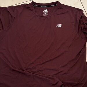 New Balance Men's Maroon Short Sleeve Tee
